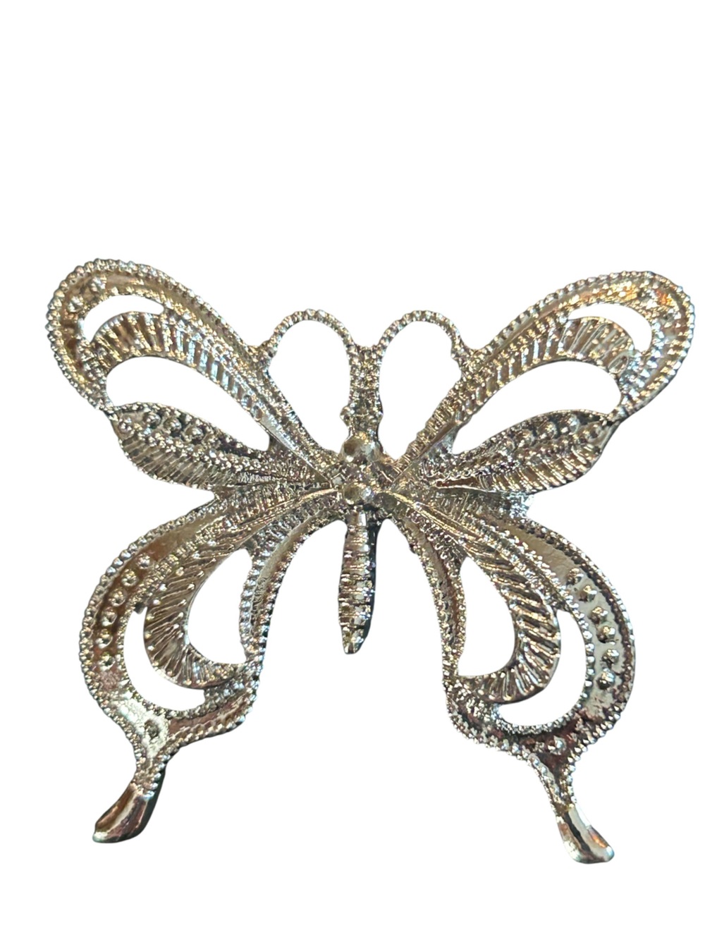 Vintage Butterfly Brooch Pin Silver Tone EUC Nature Wedding Jewelry NEW